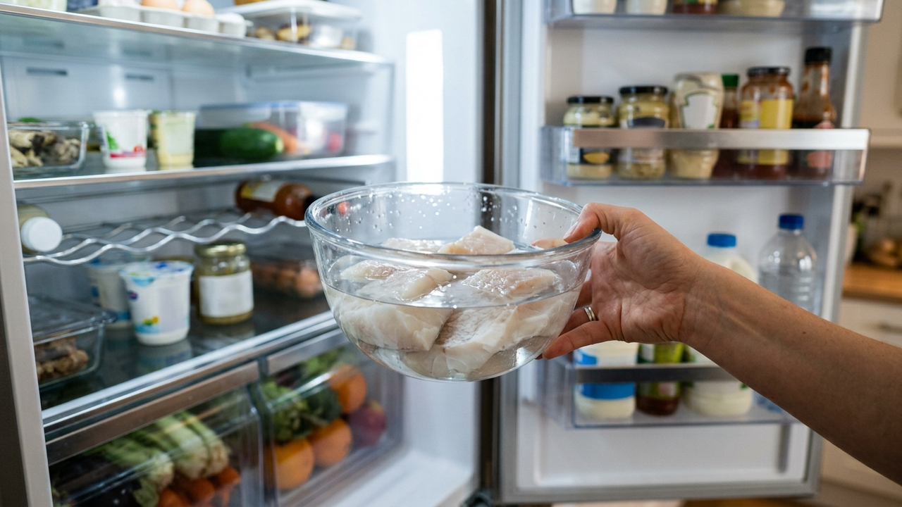 Trocar a água fria na geladeira a cada 4 horas: o método seguro para dessalgar bacalhau e carne-seca sem correr o risco de estragar a carne