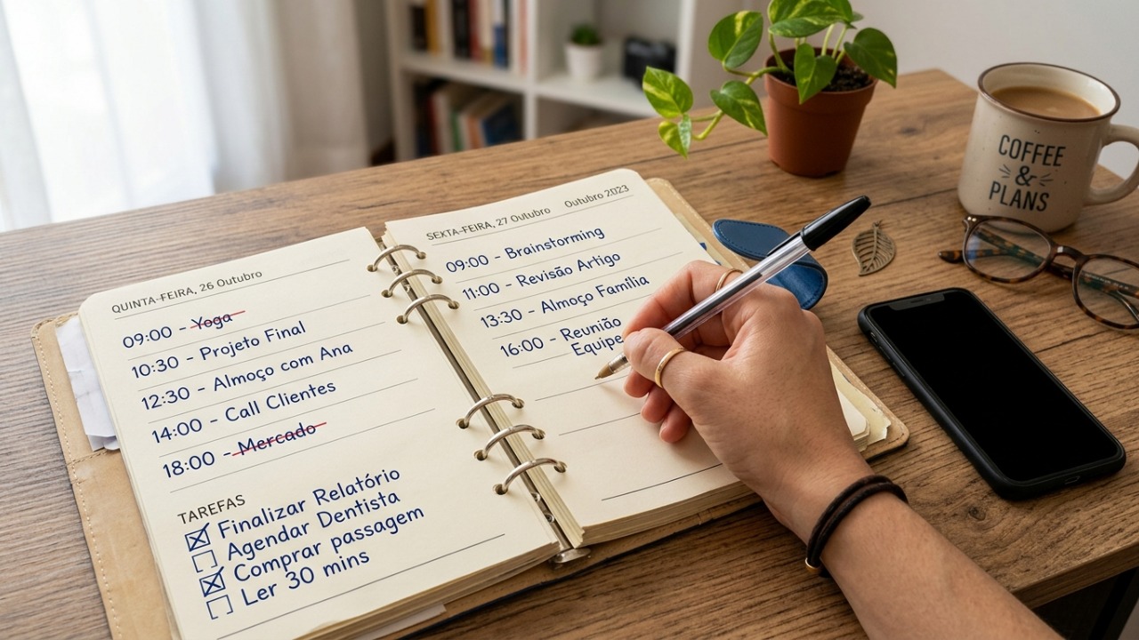 Segundo a psicologia, quem prefere agenda de papel ao calendário do celular pode apresentar mais atenção, organização e cuidado ao processar informações