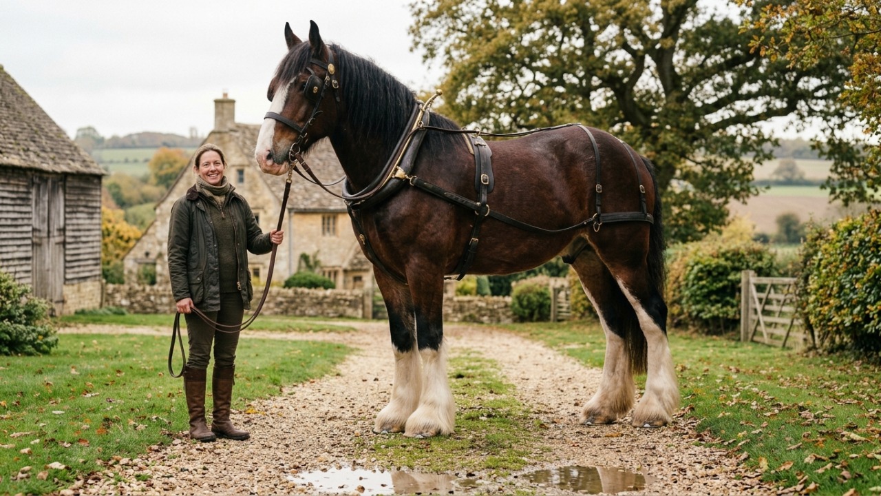 Com 1,99 metro de altura e cerca de 890 quilos, Hugo entra para o Guinness como o cavalo vivo mais alto do mundo e ainda não terminou de crescer