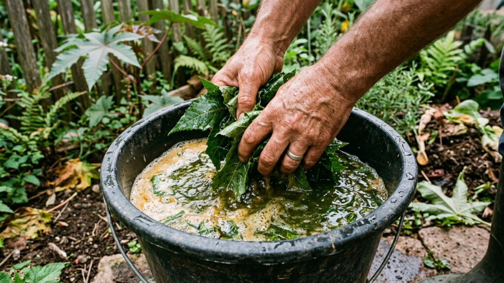 Calda de folhas de mamona com sabão de potássio: para que serve o biodefensivo potente que afasta o percevejo-das-fruteiras do seu pomar