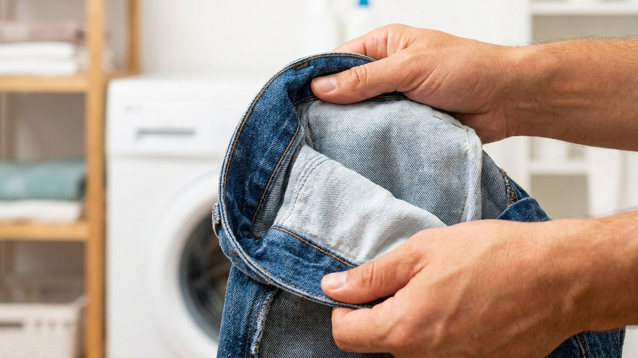 O cuidado simples antes de colocar a calça jeans na máquina de lavar que evita que o tecido desbote com facilidade