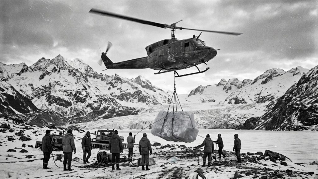 Em 1977, cerca de 200 especialistas de 18 países se reuniram para estudar se icebergs poderiam virar fonte de água doce, e levaram um bloco de 1.133 kg até Iowa para testar a ideia