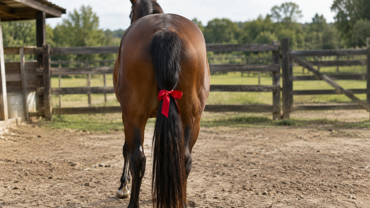Laço vermelho no rabo do cavalo: entenda o significado desse sinal e o que fazer ao se aproximar de um animal usando