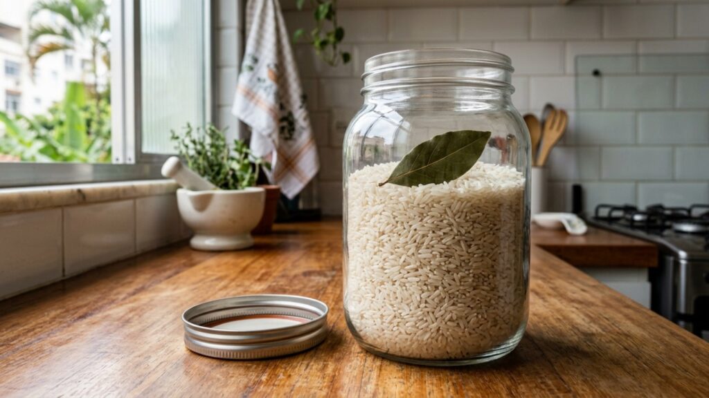 Colocar uma folha de louro dentro do arroz: para que serve e por que muita gente recomenda esse truque na hora de armazenar o alimento
