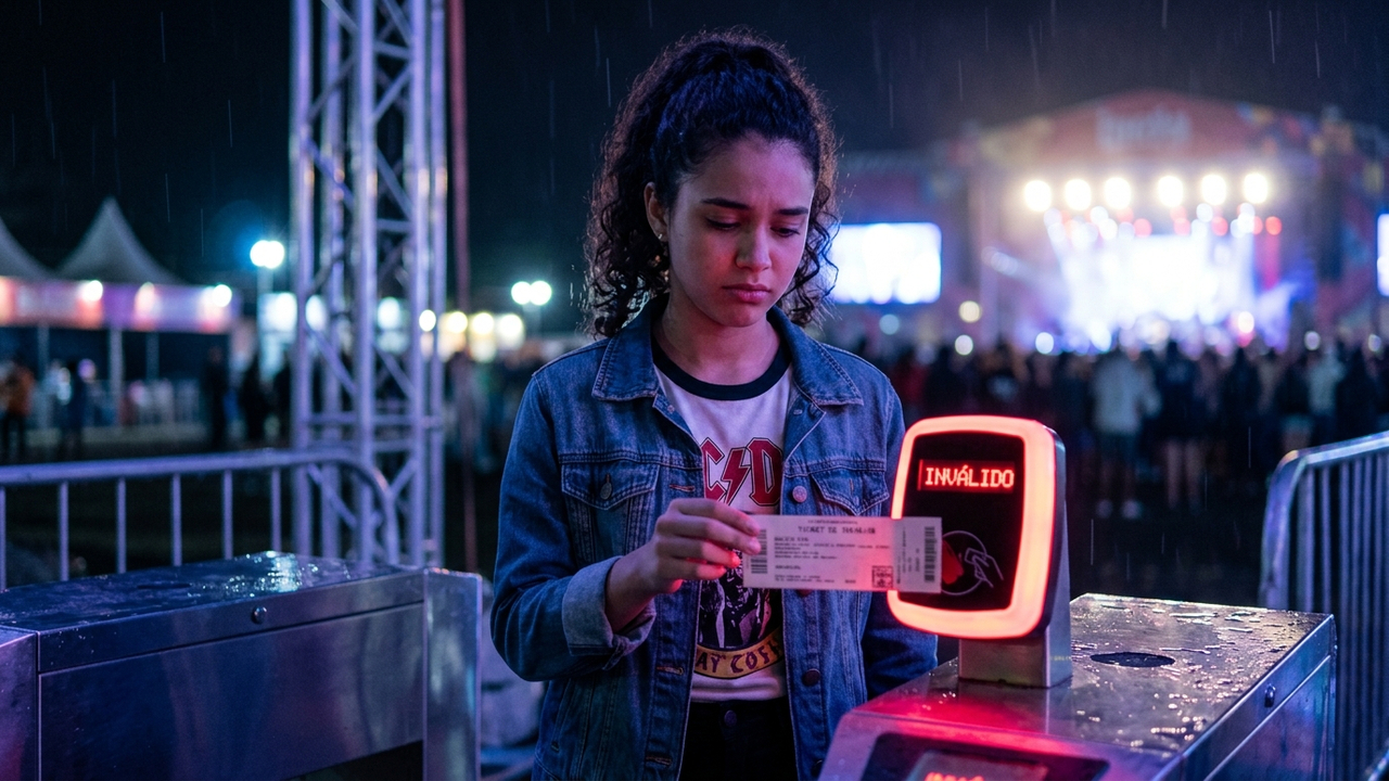 Fã paga R$ 3 mil a cambista na internet por ingresso de show, descobre bilhete falso na catraca e fica sem direito a reembolso pela lei