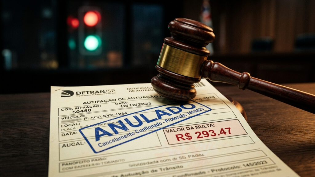 Motorista avança sinal vermelho às 3h da manhã por medo de assalto, recebe multa de R$ 293 reais e consegue anular a punição na Justiça