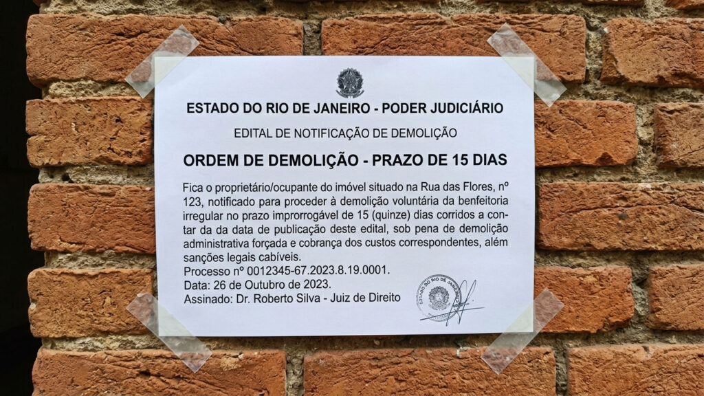 Vizinho sobe muro na divisa para tapar janela da casa ao lado e decisão judicial obriga demolição total da estrutura no prazo de 15 dias