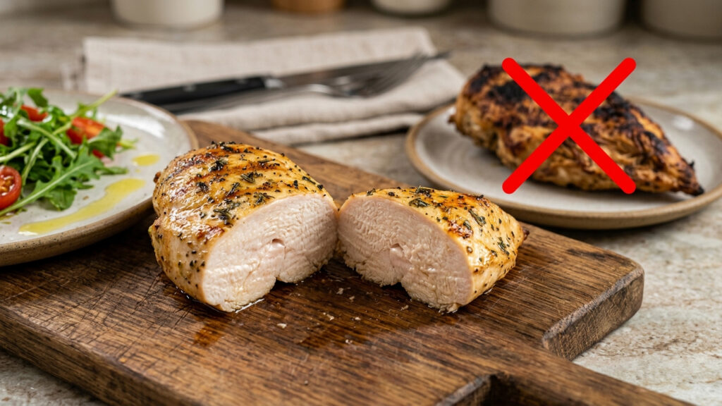 Sem carne ressecada, nem borrachenta: o truque simples da salmoura rápida de 15 minutos para fazer peito de frango grelhado macio e suculento
