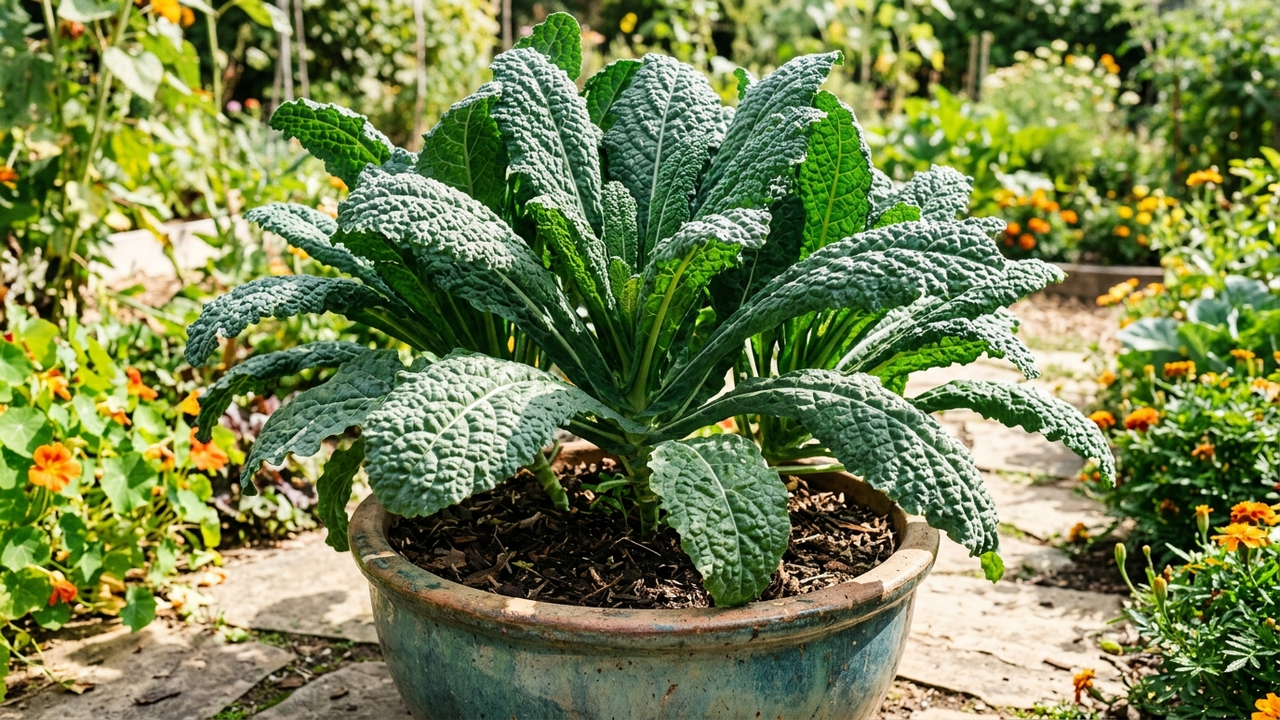 Como plantar couve-manteiga orgânica em vaso largo: o guia simples de rega e adubação para colher folhas gigantes e saudáveis toda semana