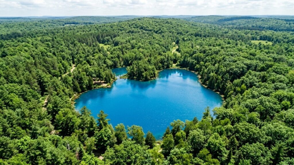 Em 2024, cientistas tingiram um lago inteiro de azul para bloquear a luz do Sol, adicionaram fertilizante e viram a chuva mudar completamente o rumo do experimento