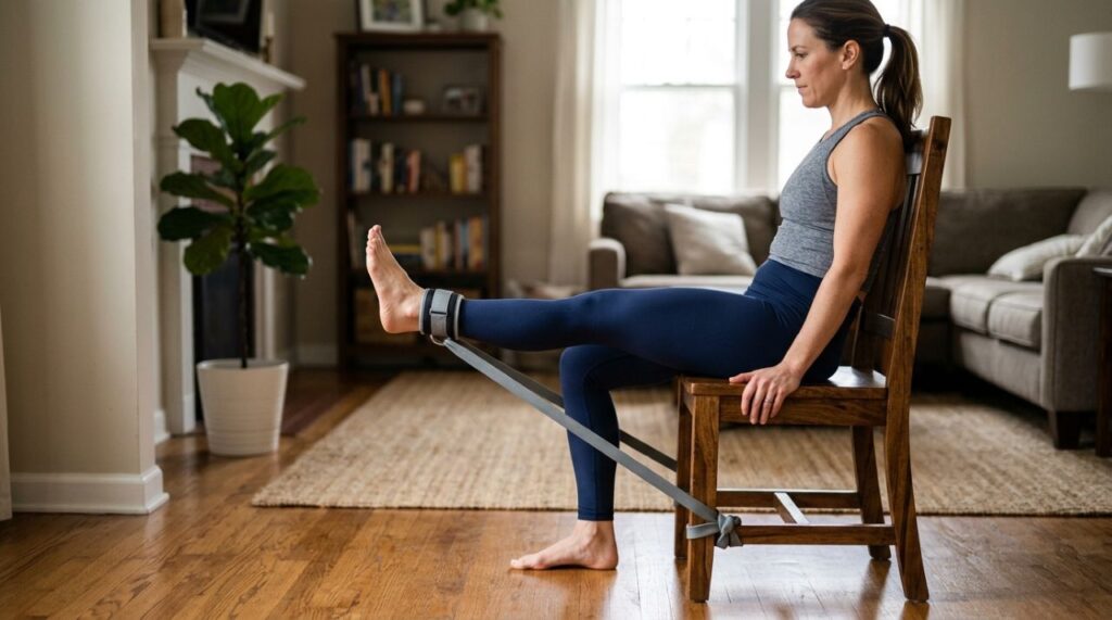 Nem academia, nem aparelhos caros: este exercício com elástico ajuda a fortalecer os joelhos e reduzir desconfortos depois dos 50