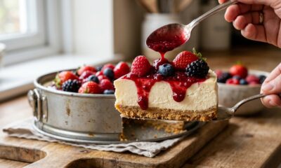 Cheesecake de frutas vermelhas sem forno: receita rápida e fácil para qualquer ocasião
