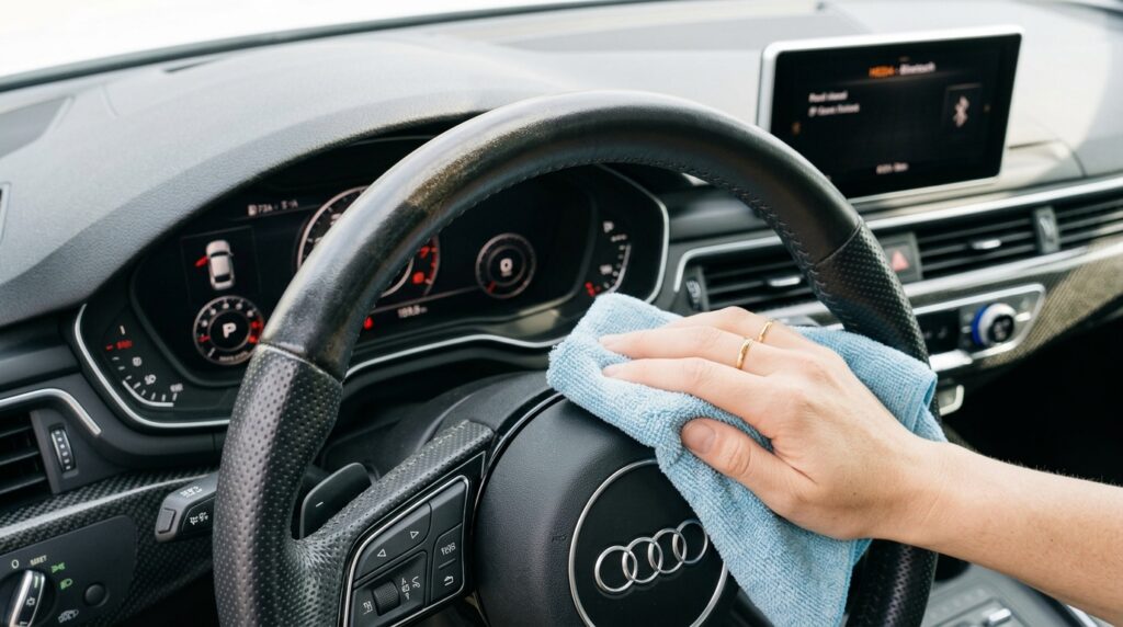 Como limpar o volante do carro e remover marcas de uso sem deixar a superfície com aparência engordurada