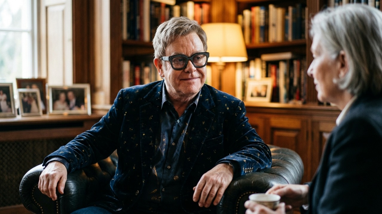 Citação do dia de Elton John: “As três palavras mais difíceis de dizer não são ‘Eu te amo’, são...” Uma lição profunda sobre vulnerabilidade e coragem