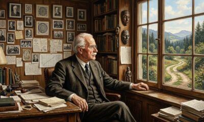 Carl Jung, fundador da psicologia analítica: “Não sou o que aconteceu comigo, sou o que escolhi me tornar.” Uma reflexão sobre como o passado influencia, mas não precisa definir quem nos tornamos