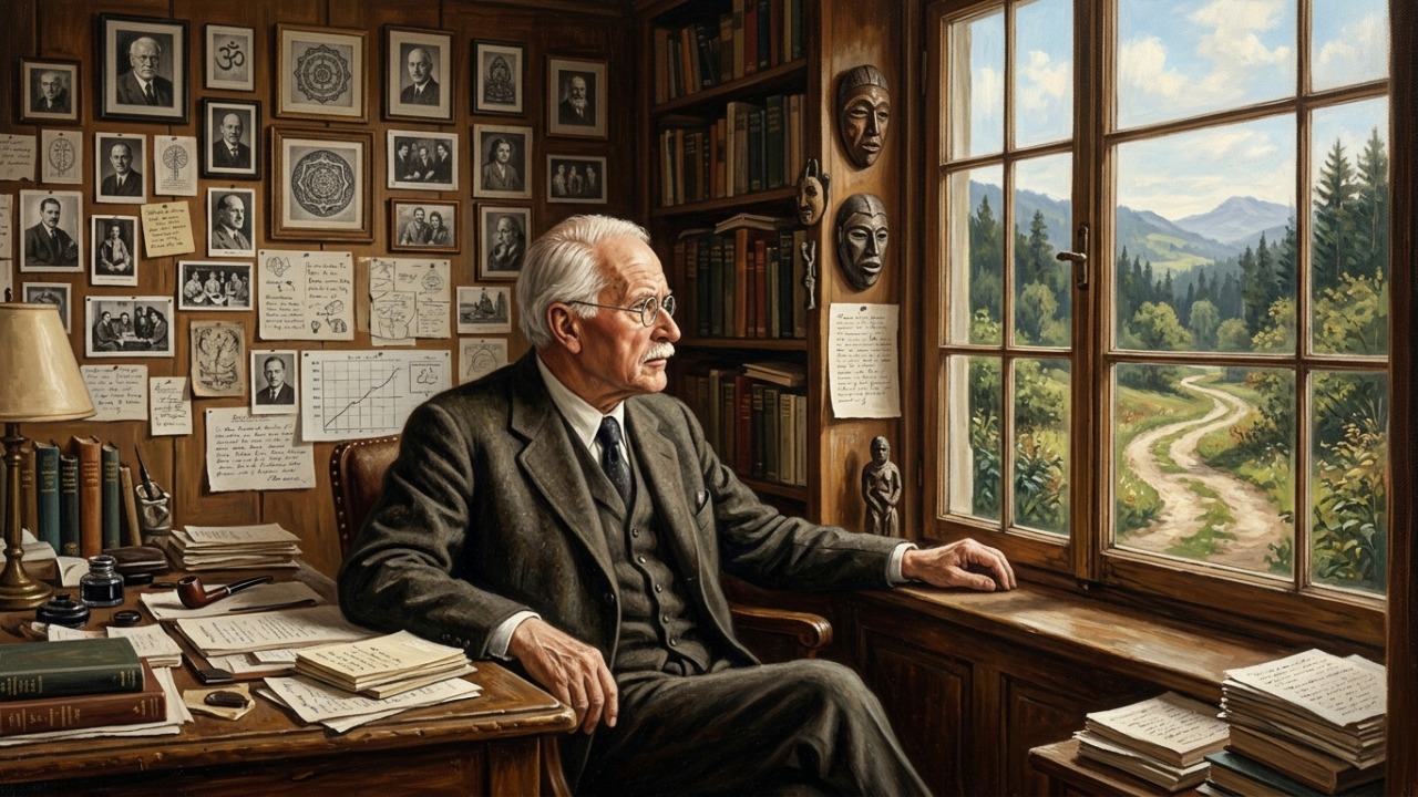 Carl Jung, fundador da psicologia analítica: “Não sou o que aconteceu comigo, sou o que escolhi me tornar.” Uma reflexão sobre como o passado influencia, mas não precisa definir quem nos tornamos