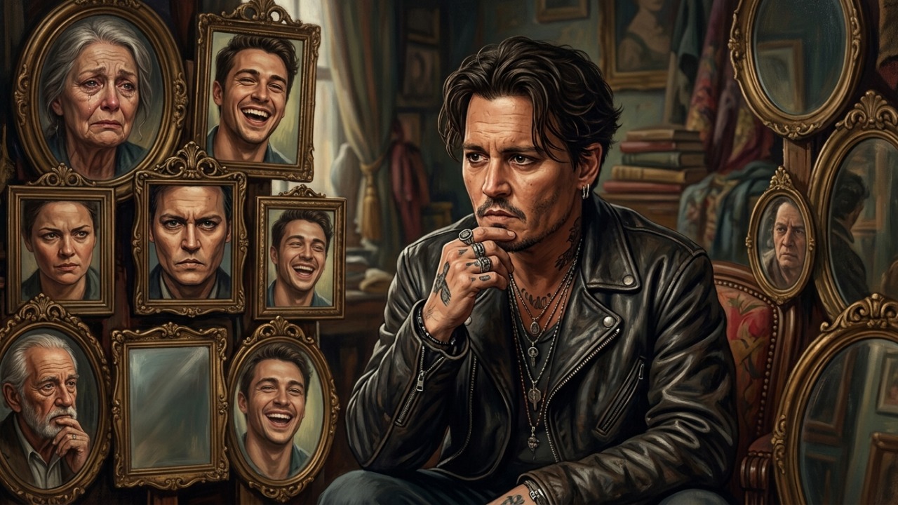 Frase de Johnny Depp: “As pessoas dizem que faço escolhas estranhas, mas, para mim, elas não são estranhas. O que me fascina é o comportamento humano, o que está por baixo da superfície, os mundos que existem dentro das pessoas.” Uma reflexão sobre enxergar além das aparências