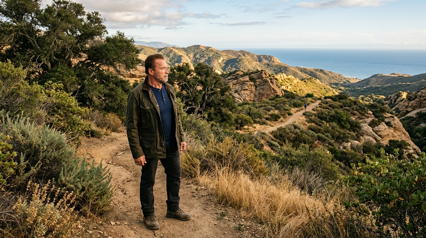 Arnold Schwarzenegger doou 16 hectares de seu rancho na Califórnia para salvar um ecossistema único e ampliar uma famosa trilha
