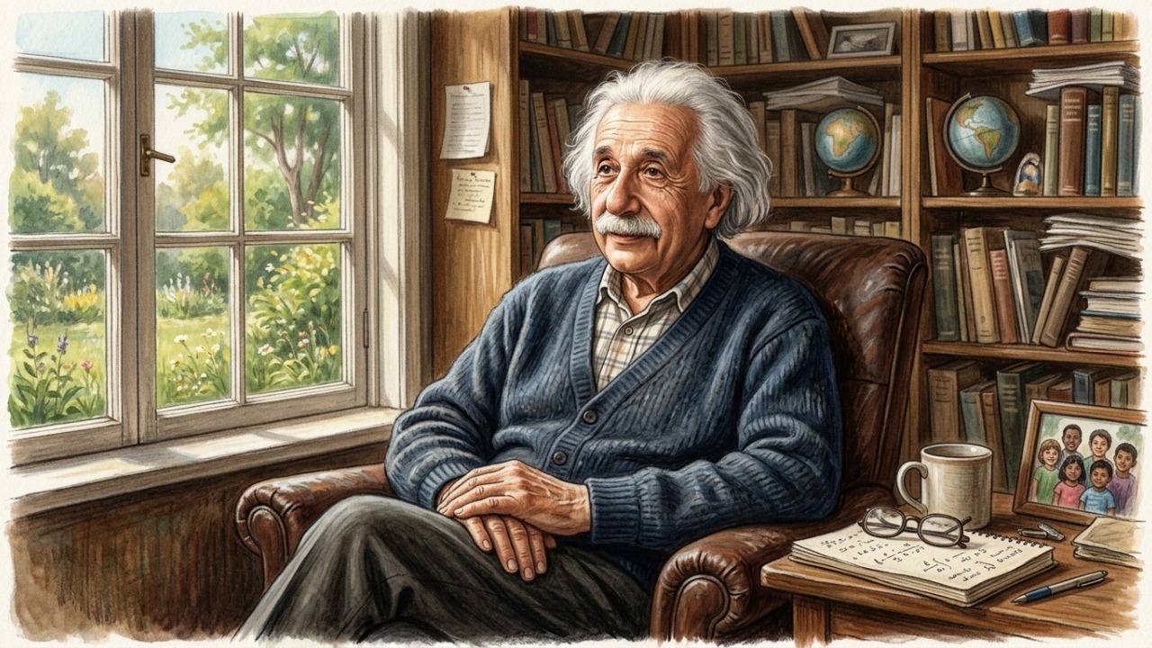 Albert Einstein sobre uma vida com sentido: “Uma pessoa começa a viver quando consegue viver fora de si mesma.” Uma mensagem sobre sair do próprio mundo e olhar para os outros