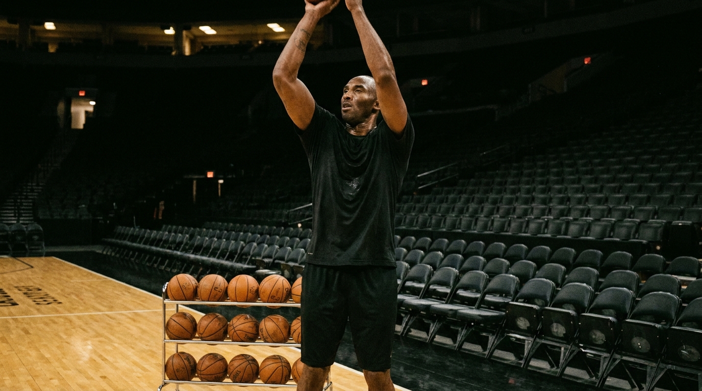Citação do dia de Kobe Bryant: "Todo mundo quer ser uma fera. Todo mundo quer ser o melhor. Mas muito poucas pessoas são..." lições de vida sobre a importância da consistência, paciência e o poder da 'repetição' do falecido ícone do basquete.