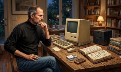 Steve Jobs, fundador da Apple, sobre escolhas: “Você não consegue ligar os pontos olhando para frente.” A reflexão sobre decisões que só fazem sentido depois