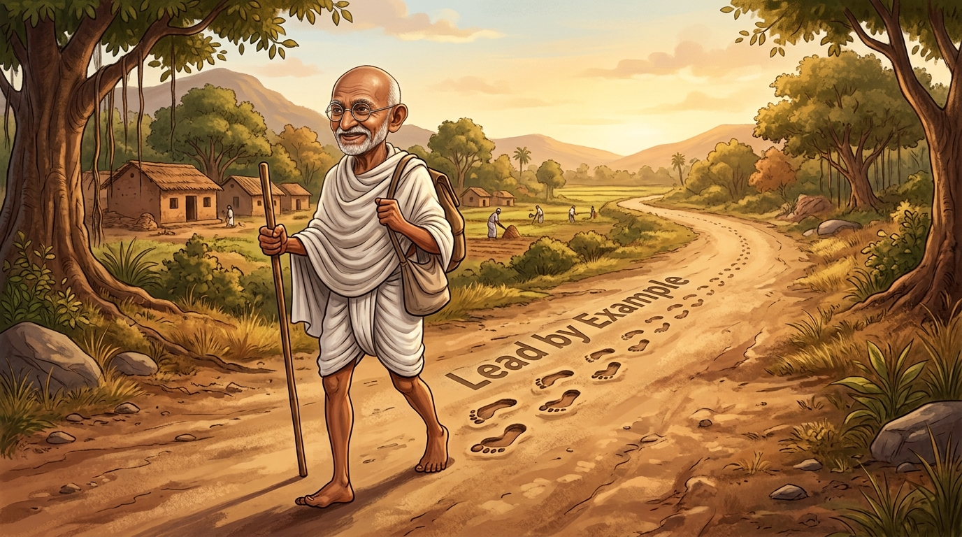 Mahatma Gandhi: "Seja a mudança que você deseja ver no mundo."
