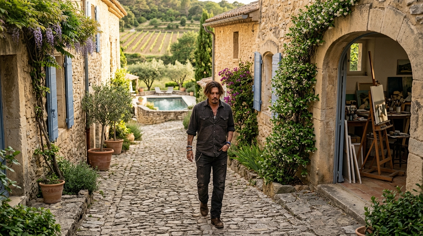 Em 2001, Johnny Depp comprou um village francês de 15 hectares, gastou 10 milhões de dólares em reformas para criar piscinas, estúdios de arte e uma adega temática de piratas.