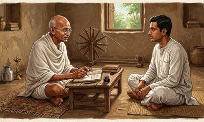 Frase de Mahatma Gandhi, pai da nação indiana: “Felicidade é quando o que você pensa, o que você diz e o que você faz estão em harmonia.” Uma lição sobre coerência, paz interior e escolhas
