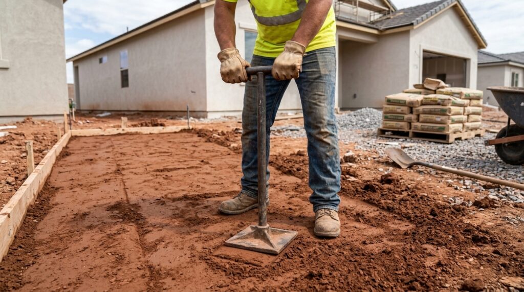 Mestre de obras mostra para que serve compactar o solo antes do contrapiso e quando essa etapa é recomendada para evitar afundamentos no piso