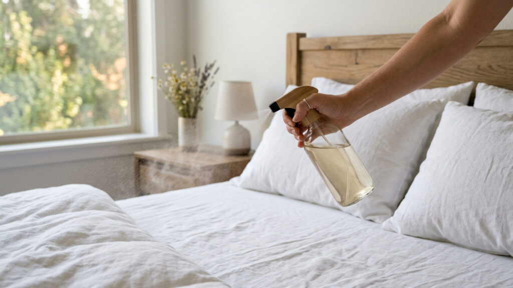 Borrifar chá de camomila frio com álcool nos lençóis antes de deitar: o aromatizador que relaxa a musculatura e induz ao sono de forma natural