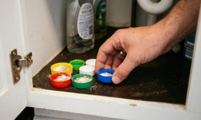 Misturar bicarbonato de sódio com açúcar refinado em tampinhas: a isca caseira que atrai e elimina baratas de armário sem venenos em spray