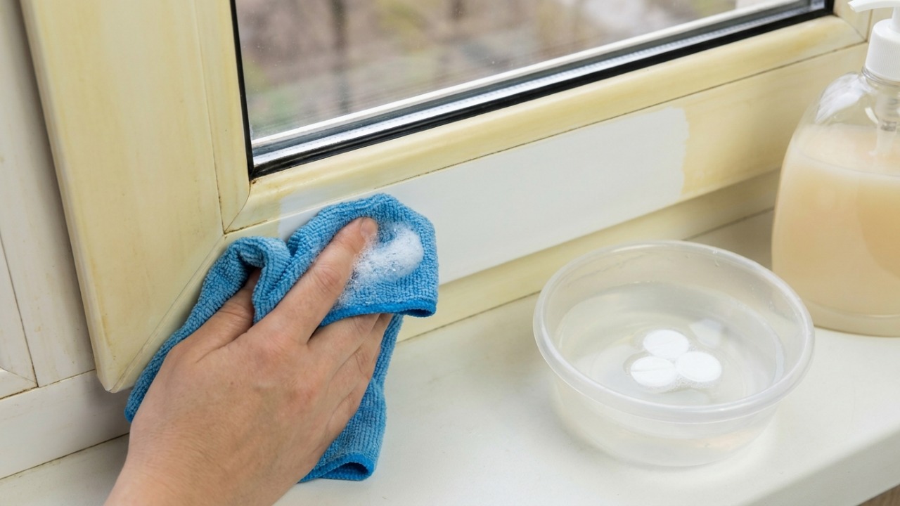 Nem vinagre nem produto caro: 2 pastilhas podem ajudar a recuperar molduras de janela amareladas pelo tempo