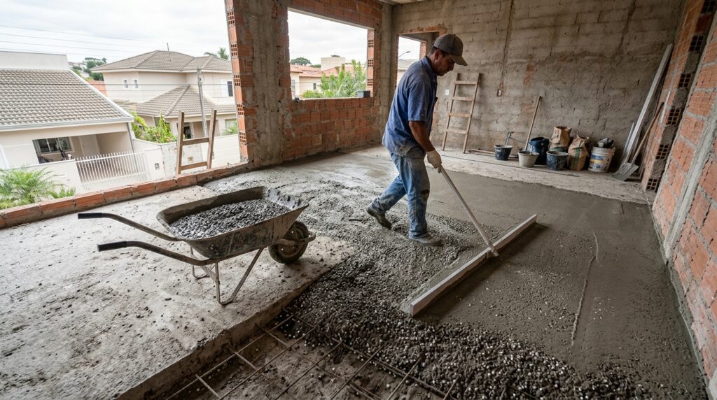 Pedreiros concordam: misturar cimento com isopor é o segredo para construir pisos melhores