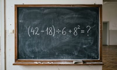 Sem calculadora: você consegue resolver (42 − 18) ÷ 6 + 8²
