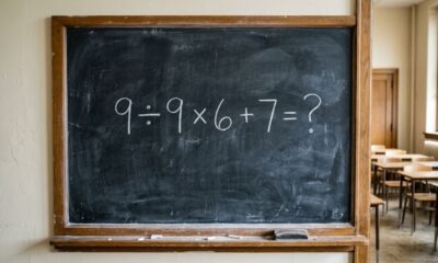 Quem decorou a tabuada nos anos 80 tem 30 segundos para resolver 9 ÷ 9 × 6 + 7