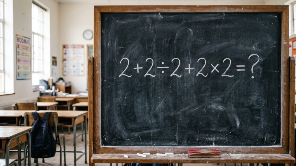 Só os mais rápidos conseguem acertar 2 + 2 ÷ 2 + 2 × 2 logo na primeira tentativa