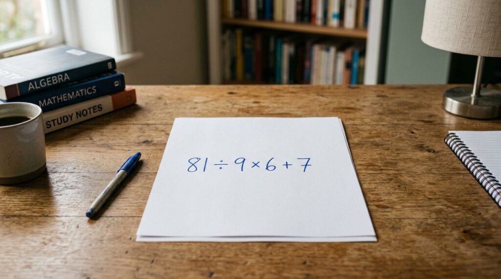 Quem decorou a tabuada nos anos 80 tem 20 segundos para resolver 81 ÷ 9 × 6 + 7