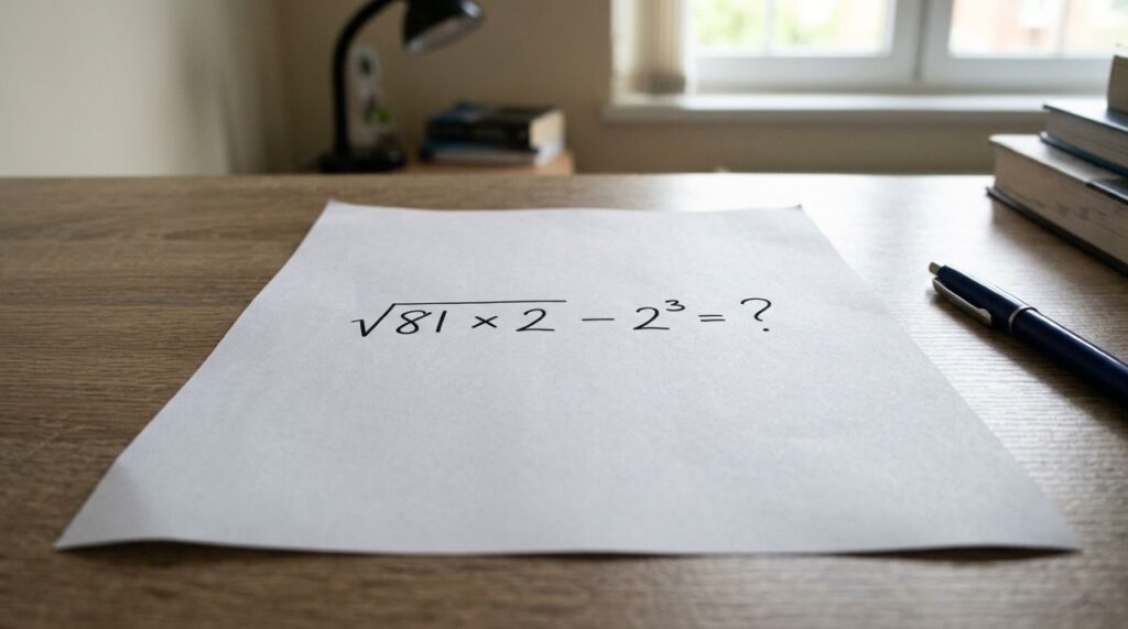 Você ainda lembra da regra da escola? Esta conta simples, √81 × 2 − 2³, faz muita gente responder errado
