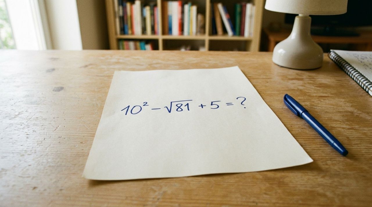 Poucos conseguem fazer de cabeça sem errar: 10² − √81 + 5