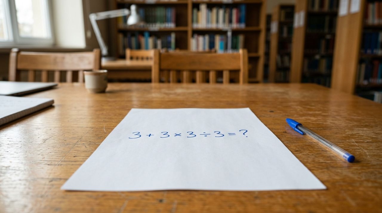 Poucos conseguem fazer de cabeça sem errar: 3 + 3 × 3 ÷ 3