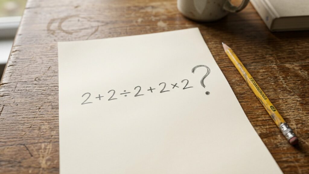 Só os mais rápidos conseguem acertar 2 + 2 ÷ 2 + 2 × 2 logo na primeira tentativa