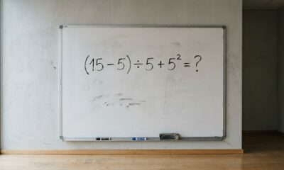 Desafio de matemática para testar sua atenção: (15 − 5) ÷ 5 + 5²