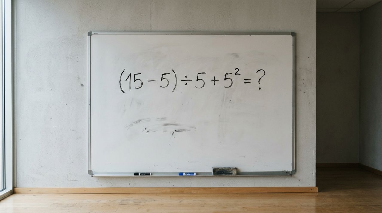 Desafio de matemática para testar sua atenção: (15 − 5) ÷ 5 + 5²