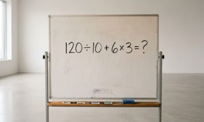 Você ainda domina a matemática básica? Resolva 120 ÷ 10 + 6 × 3 sem errar a ordem das operações