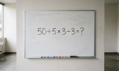 Sem calculadora: você consegue resolver 50 ÷ 5 × 3 − 3 em 30 segundos?