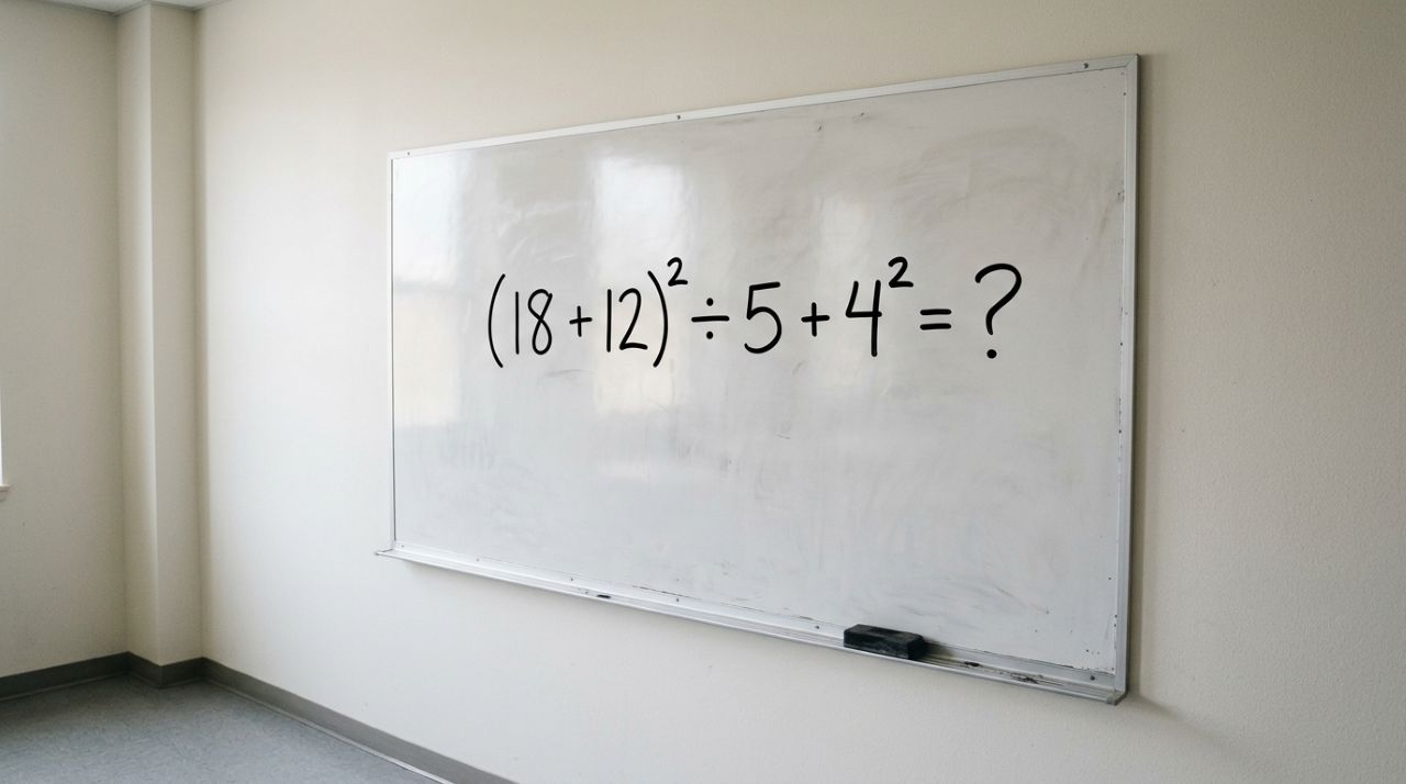 Desafio rápido de matemática pode confundir até quem é bom com números (18 + 12)² ÷ 5 + 4²
