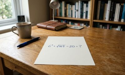 Poucos resolvem de primeira sem voltar à conta: quanto é 6² + √169 − 20?