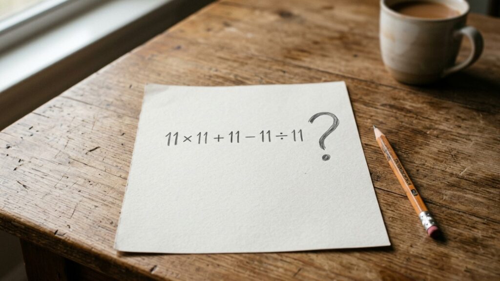 Só os mais rápidos conseguem acertar 11 × 11 + 11 - 11 ÷ 11 logo na primeira tentativa