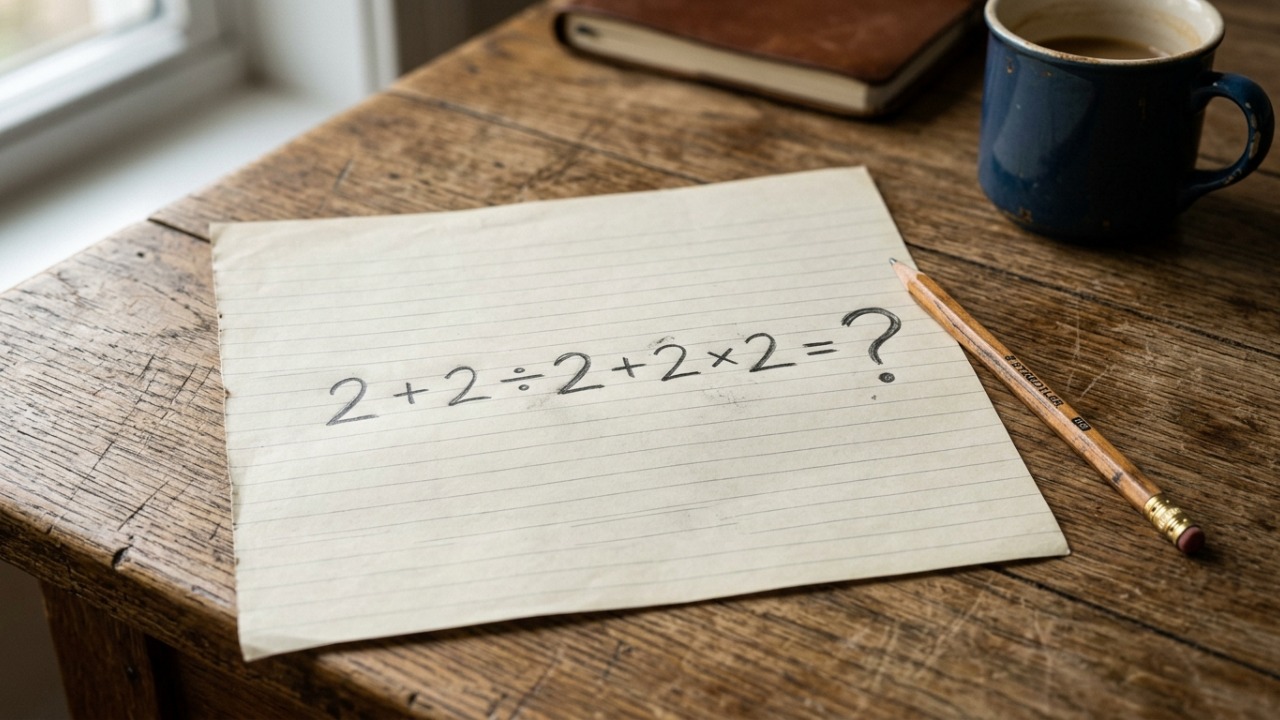 Só os mais rápidos conseguem acertar 2 + 2 ÷ 2 + 2 × 2 logo na primeira tentativa