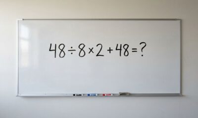 Esta conta de matemática está dividindo opiniões: 48 ÷ 8 × 2 + 48